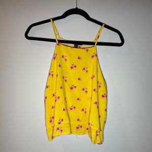 Yellow Ruffled Floral Top